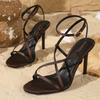 Mode Kreuz Dünner Riemen Sexy Hohe Absätze Sandalen Damen Luxus Kleiderabsätze Elegant Hochzeit Sommer Braut Pumps