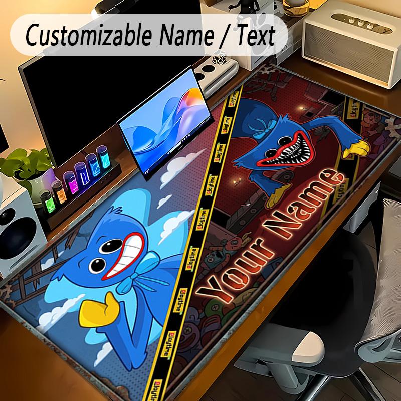 Large Mouse PadPoppy Playtime Custom Name Text Personalized Desk Mat Non Slip Gaming Pad