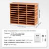 Wood Literature Organizer File Sorter Paper Storage Holder 27 Slots White