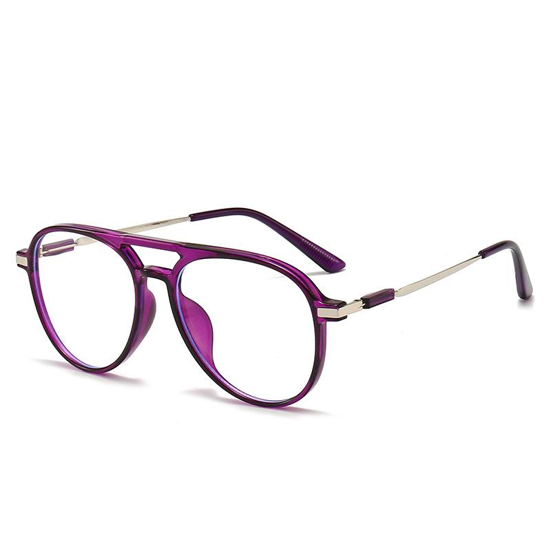 Women Retro Anti Blue Light Computer Glasses Designer Vintage Men Half Frames Eyeglasses Trendy Office Accessory