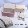 Multi Pocket Jewelry Organizer Fashionable PU Leather with Velvets Lining Accessories Holder Secure Storage Box