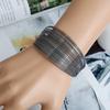 1PC Retro Gold Multi Layer Open Wide Cuffs Women's Punk Metal Adjustable Personalized Bracelet Jewelry Outdoor Party Gift-5034