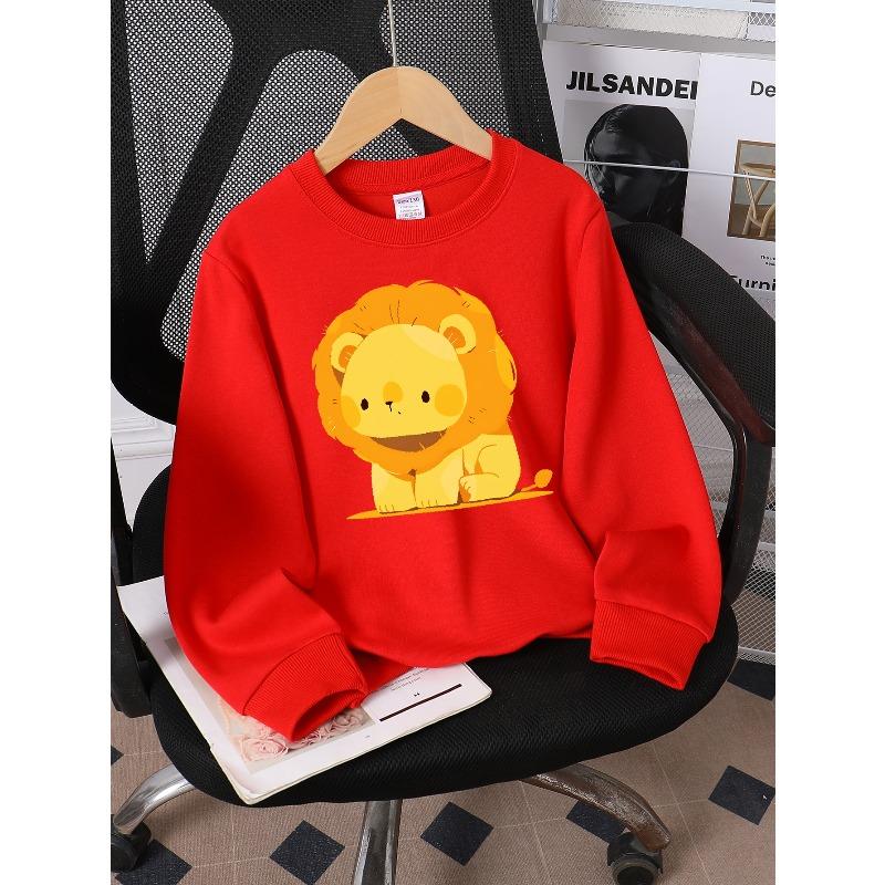 European sizes Girls' Crew Neck Fashion Sweatshirt, Western Top, Children's Long Sleeved Casual T-Shirt