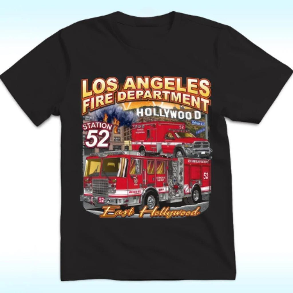 Men's and Women's T-shirts LAFD Station 52 East Hollywood California Fire Shirt