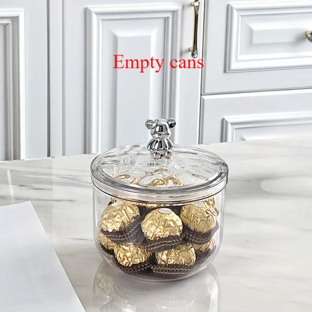 Transparent Sealed Jar PET Storage Jar Moisture-proof Flower Tea Jar Candy Dry Goods Coffee Storage Box Home Minimalist Wind Jar
