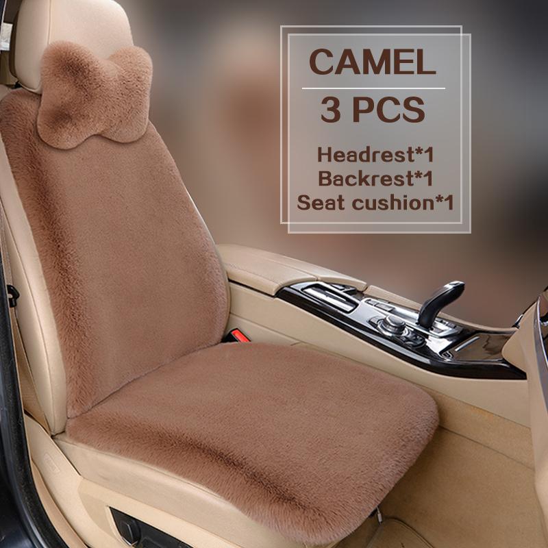 Plush Seat Cover Cushion For Volkswagen Passat B5 B7 B8 Golf 4 5 6 7 Polo Winter warm Plush Protector Interior Accessories