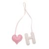 Leather Keychain Heart Letter Charm Pendant Keyring Fashion Simple All-Matching Bag Decoration Jewelry Accessories