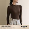 Semi-turtleneck Bottoming Shirt Women's Autumn and Winter New Slim-fit Knitted Inner Early Autumn Long-sleeved Shirt Top