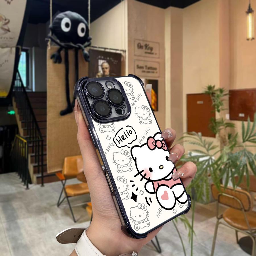 Electroplated Apple 15 Compatible Black Phone Case iPhone 17 Pro