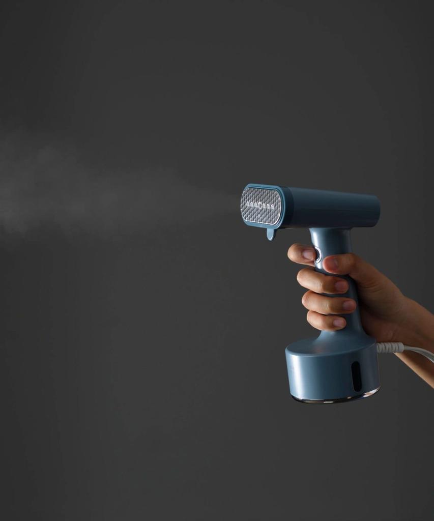 BRUNO Steam Removes wrinkles while hanging on Clothes Continuous Starts up in about 25 Styling Handy New Rainy Pollen Clothes Gray Iron, Compact,