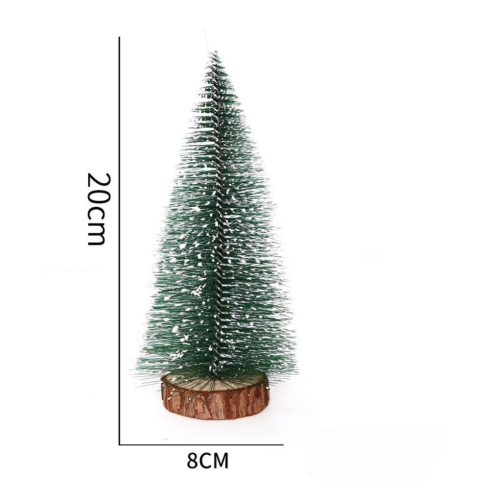 Mini Christmas Trees Artificial Pine Needle Desk Ornaments 10/15/20cm Fake Evergreen Trees for Holiday Decoration