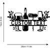 Personalized Wine Metal Wall Sign Home Bar Decor Custom Wine Tin Sign Plaque Man Cave Gift