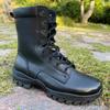 Men's Waterproof Black Leather Tactical Combat Boots