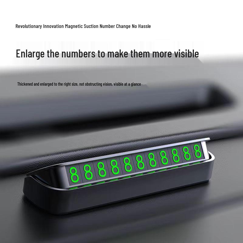 Luminous Phone Number Temporary Parking Plate for Cars