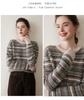 Women's Elegant Round Neck Cashmere-Style Sweater: Thinning, Thick Base Layer for Autumn/Winter 2025