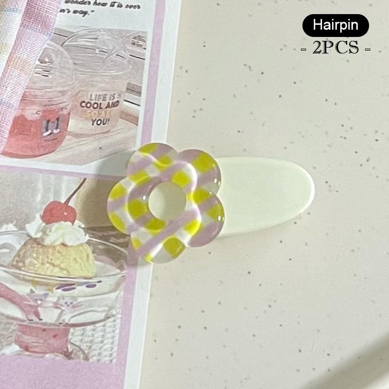 1/2 szt. Breloczek z kwiatem w kolorze galaretki, słodki, uroczy, klips do włosów z kwiatem, akcesoria do dekoracji torebki, prezent