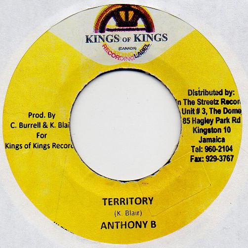 

7inch Record ANTHONY B - Territory NONE Kings of Kings Jamaica Reggae, Ska & Dub Used
