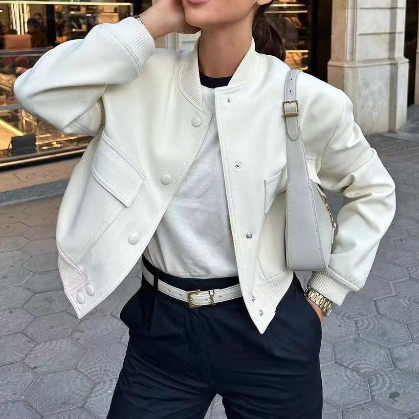 Женская куртка-пальто с большими карманами в 11 цветах — фото 7