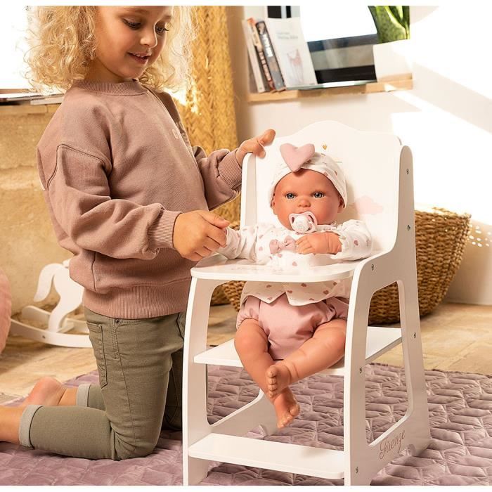 Chaise haute - FIRENZE - Blanc - Imprimés - 1 pièce - Montage à faire soi-même