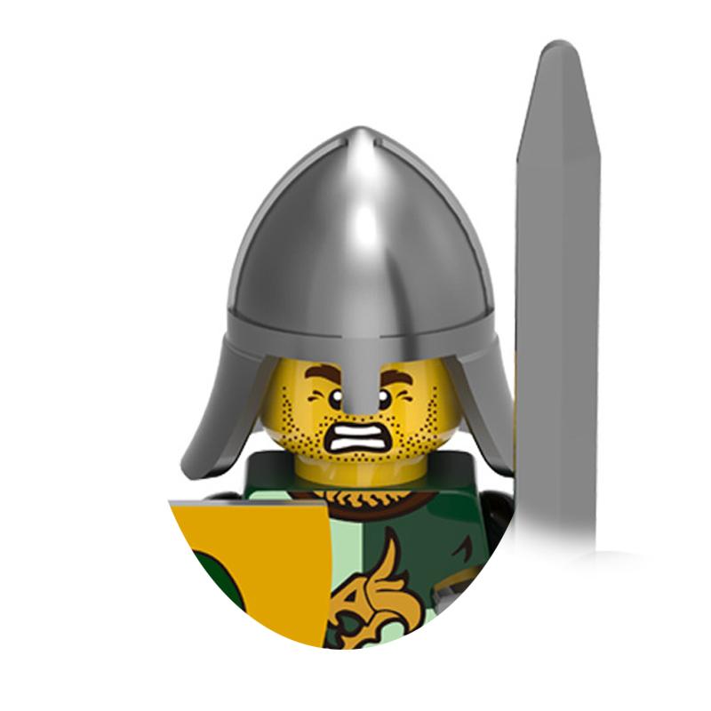 Medieval Military War Soldier Doll Building Block Spartan Soldier Crusader Roman Knight Weapon Sword Helmet Children's Toy Gifts