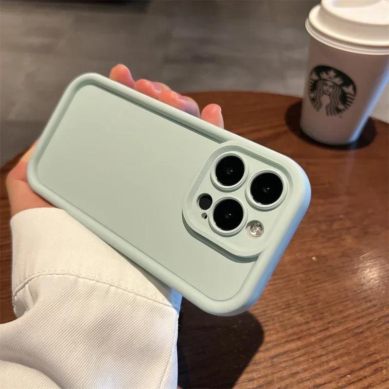 Soft Liquid Silicone Phone Case For iPhone 11 12 13 14 15 16 17 Pro Max Plus XS X XR Max Shockproof Bumper Back Cases Cover