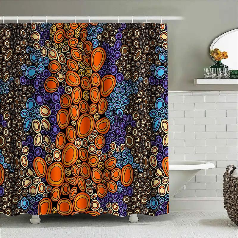 Boho Duschvorhang Abstrakt Gemustert Hintergrund Waschbarer Wasserdichter Stoff Heimdekoration Moderne Künstlerische Badezimmeraccessoires