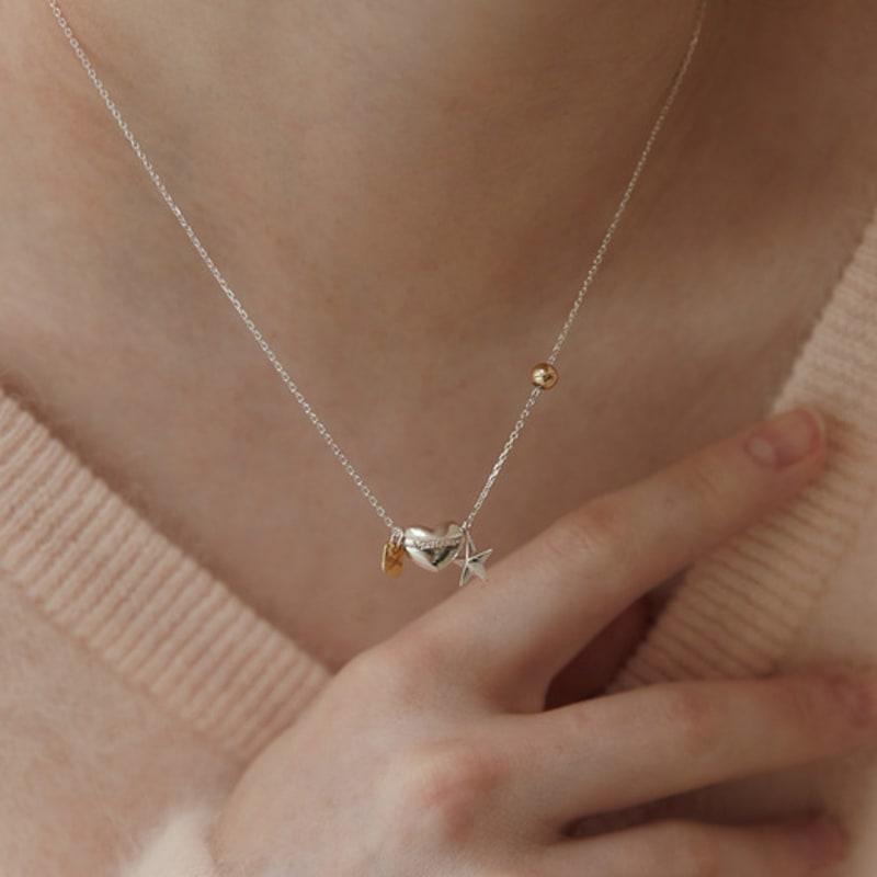 TATIANA (925 Silver) Multi-Ornament Necklace NZ2160