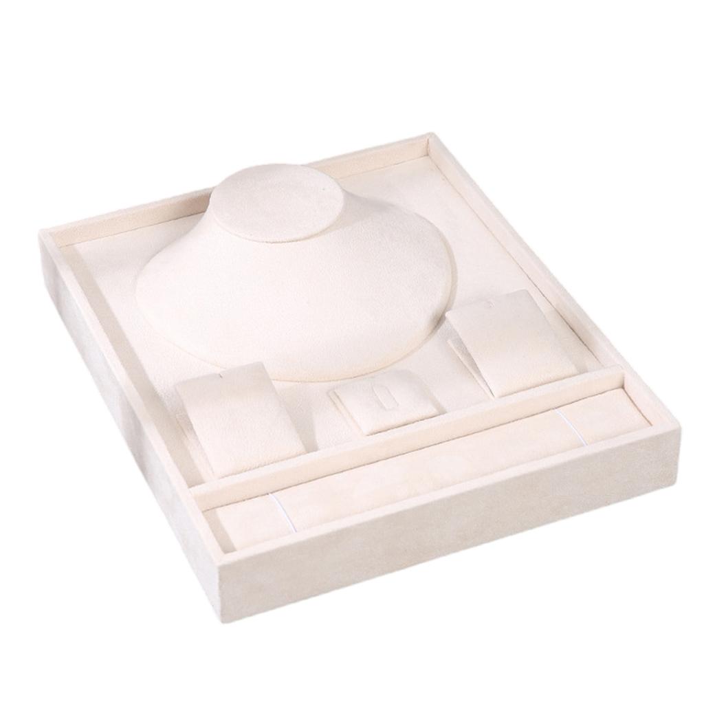 Versatile Jewelry Display Stand Soft Velvets Tray for Protecting and Showcasing Bracelets Necklaces and Earrings Holder