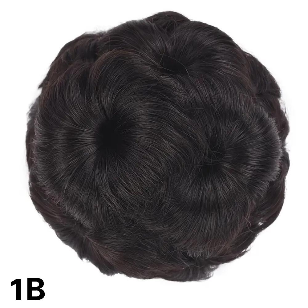 Elegant Women's Synthetic Claw Clip In Short Bun Ponytail Extension Curly Fashion Sofa Bag Hair Extension All Bun Hair Types