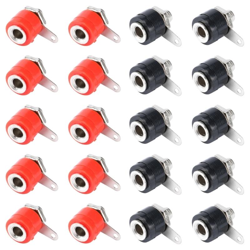4MM Banana Outlet Couplings for Lecturer Systems Enhancers and DIY Sound Projects Metal Veneered Permanent Insulated Plan