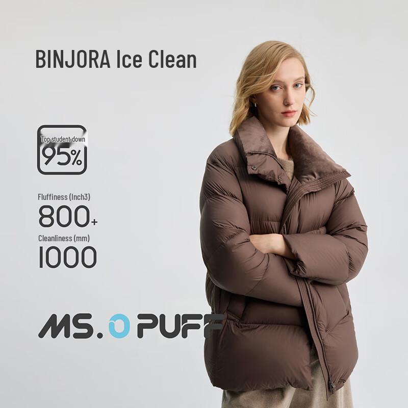 BINJORA Women's Puffy Short Duck Down Jacket