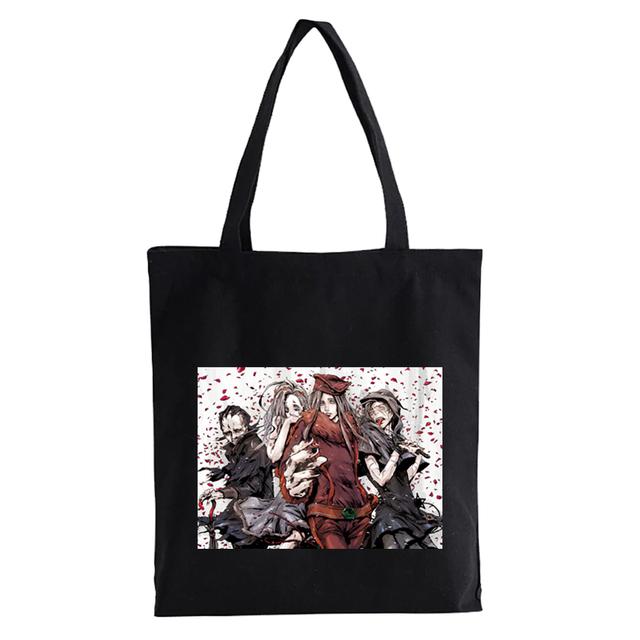 Jojo Bizarre Adventure Einkaufstasche Recycling-Tasche Canvas Lebensmittel wiederverwendbare Einkaufstasche aus Baumwolle Anime Shopper Damentasche Bolsas