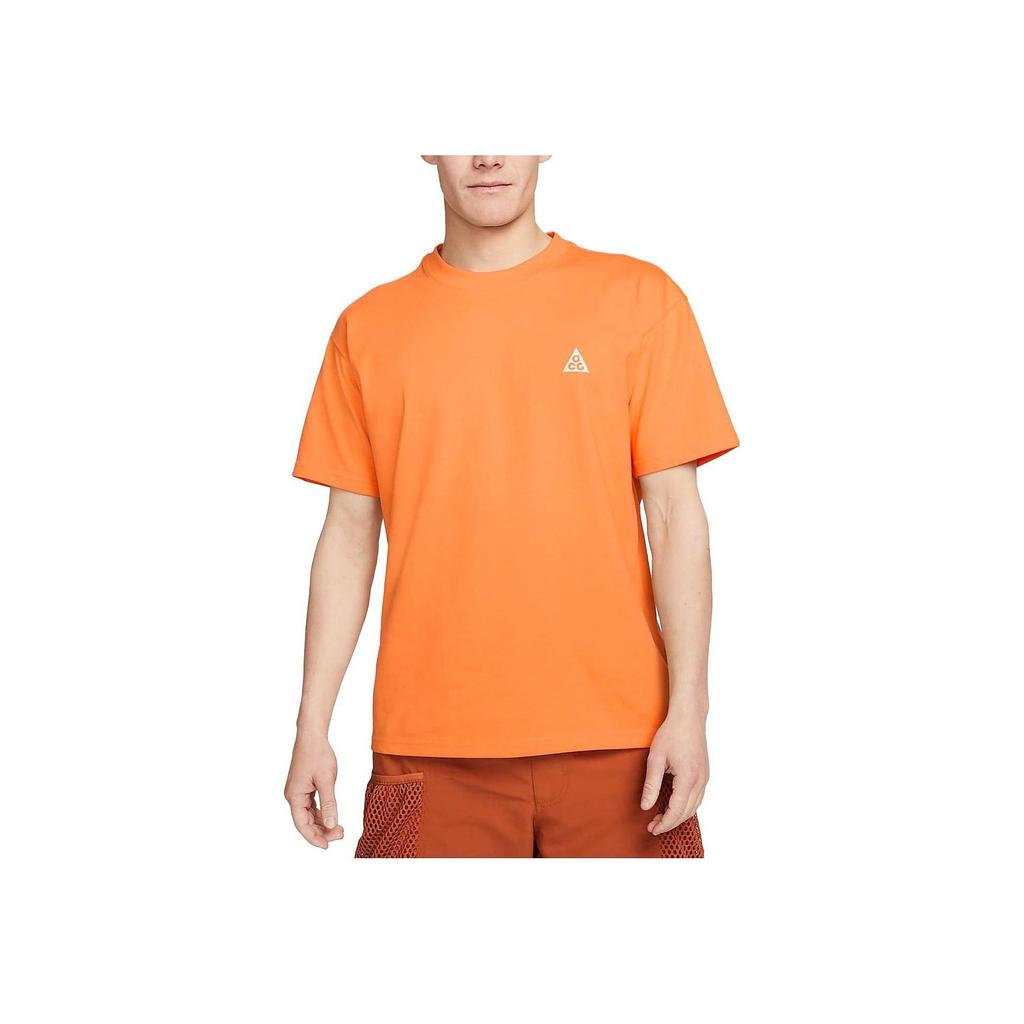 Nike ACG Dopamine Letter Print Loose Fit Crew Neck T-Shirt With Drop Shoulder Men Tops Orange DJ3643-885
