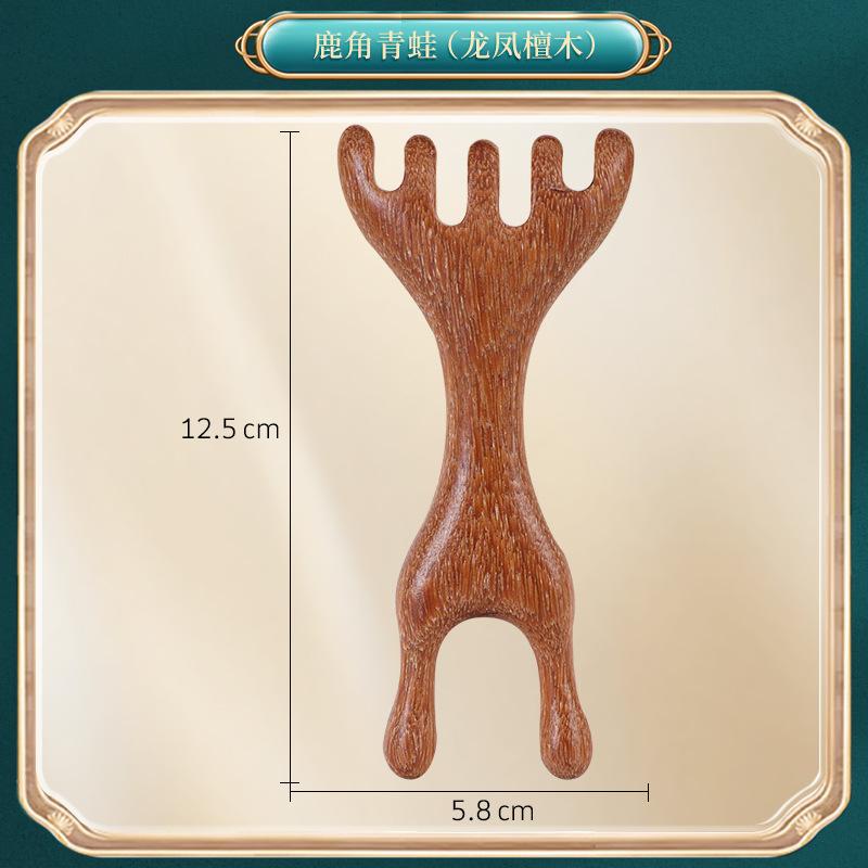 Portable Five-Claw Natural Sandalwood Massage Comb Wood Head Meridian Scalp Therapy Comb for Hair Styling and Relaxation