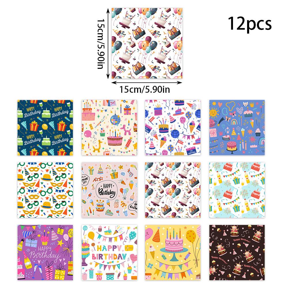 Creative Party Birthday Cartoon Animal Cake Pattern Decorative Paper Packaging