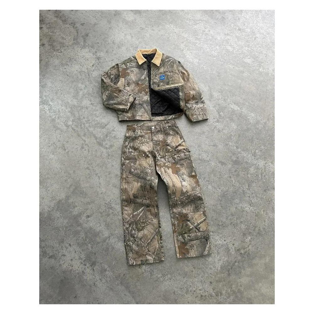 Camouflage Leaf Loose Pants Fashion Y2K New Harajuku Hip-hop Gothic Retro Couple Casual American Street Wear