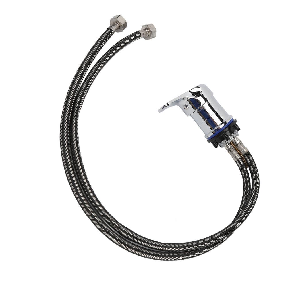 Salon Shampoo Faucet Zinc Alloy Replacement Hot Cold Mixer Faucet with 70cm Tube for Hair Wash