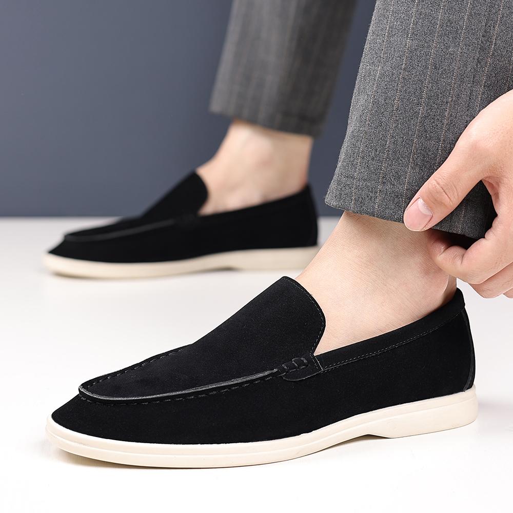 Fashion Classic Moccasins Dress Shoes Men Suede Leather Shoes For Men Loafers Formal Wedding Party Shoes Sapato Social Flats Size