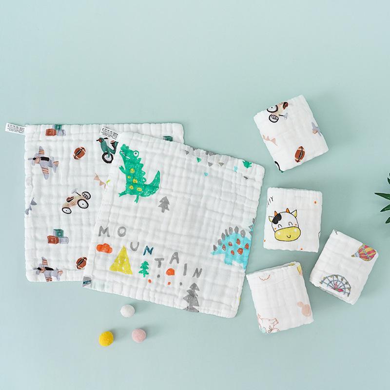 

Шестислойное детское марлевое полотенце из чистого хлопка - Мягкое и впитывающее для младенцев, малышей и бытового использования 25x25 cm