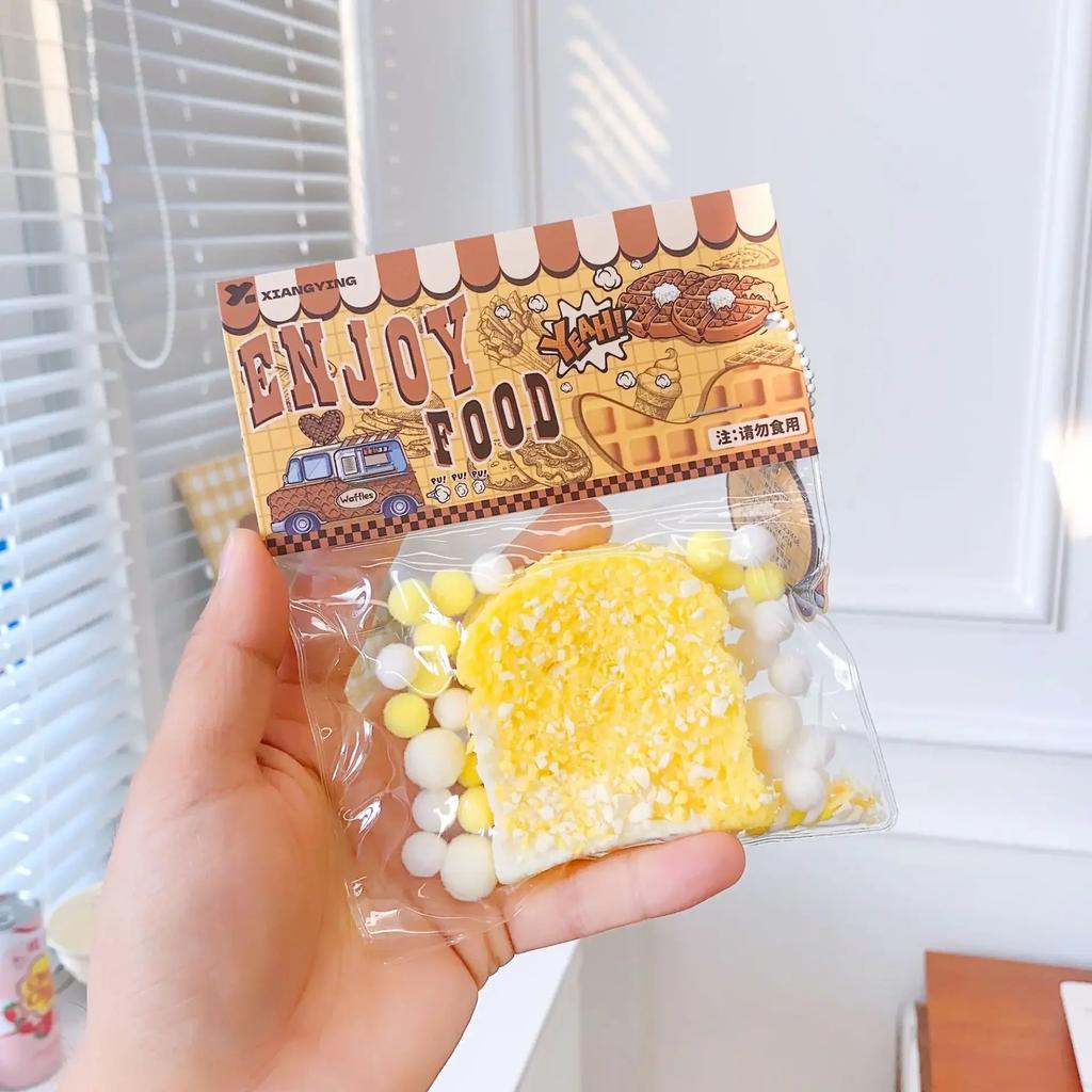 Squishy Food Creative Kids Fidget Toy Simulation exquisite Waffle  Bread Toast Donuts Slow Rising Squeeze Stress Relief Toys