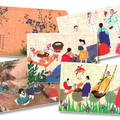 Elderly Puzzle A4 35 Piece Set of 5, Korean Popular Puzzles
