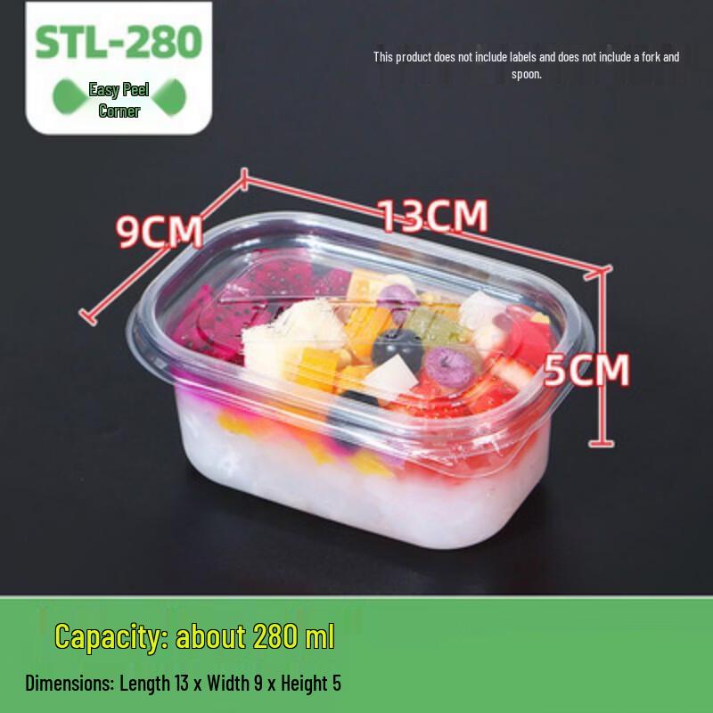 Disposable Divided Plastic Fruit & Dessert Containers