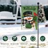 Christmas Snowman Garden Flag 12x18 Inch Double Sided for Courtyard Outdoor Welcome Flag Decoration (Excluding Flagpole)