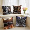 Anime AAttack On Titan Cushion Cover Square Short Plush Pillow Case Living Room Sofa Home Decor Funda X