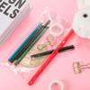 50Pcs Transparent Zip Envelope Plastic Envelopes Pocket Pencil Case Reusable File Bill Document Bag Matching A6 Sheets for Schoo