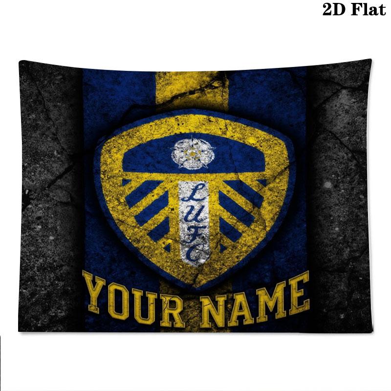 Tapiz de Pared con Nombre Personalizado del Leeds United Colgante Estético de Pared Manta de Tela Impresa Tapices Decorativos para Dormitorio Sala de Estar Decoración del Hogar