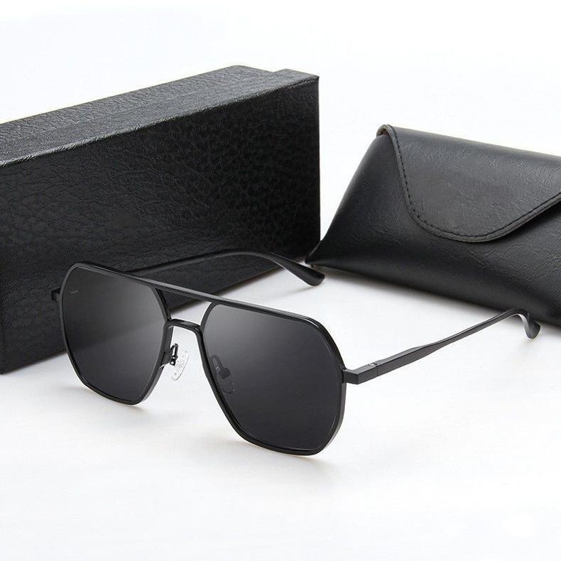 Man polarized Metal Double Beam Glasses Photochromic Sunglasses For Men Drive Night Vision Glasses Fashion Shade For Men Women