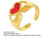 Holding Heat Hands Open Women Adjustable Ring for Enamel