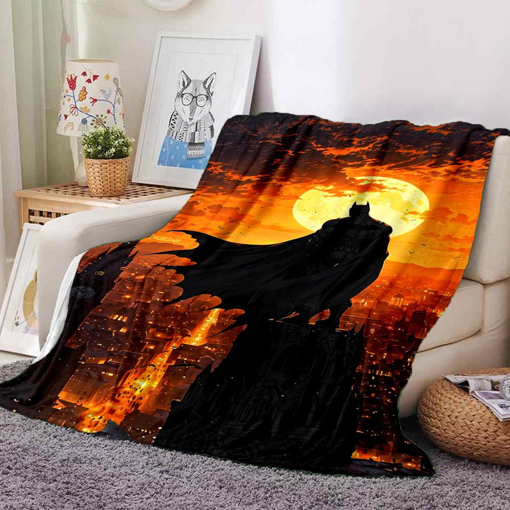 Yellow Batman Blanket Warmthful Decor Perfect for Bed Chair Office Chair for All Seasons Warmthful Decor Unique Gift for Family and Friends Camping