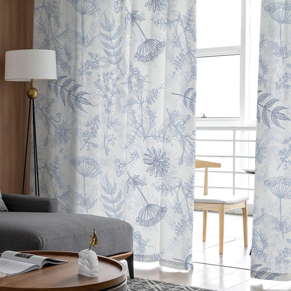 Flower Daisy Lavender Dandelion Sheer Curtains Living Room Window Tulle Curtains Bedroom Veiling Curtains Decor Luxury Drapes